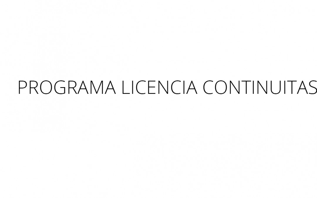 PROGRAMA LICENCIA CONTINUITAS 2019-20